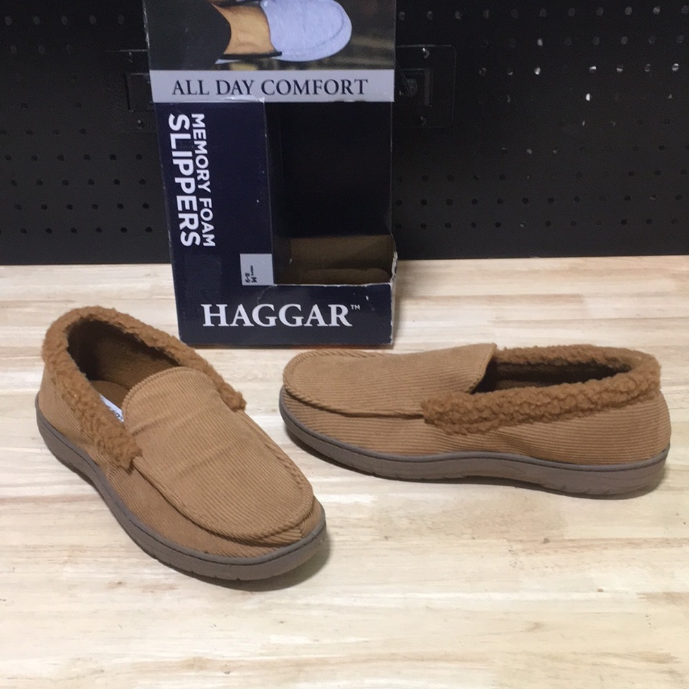 New‎ WB Haggar Men's Tan Slippers